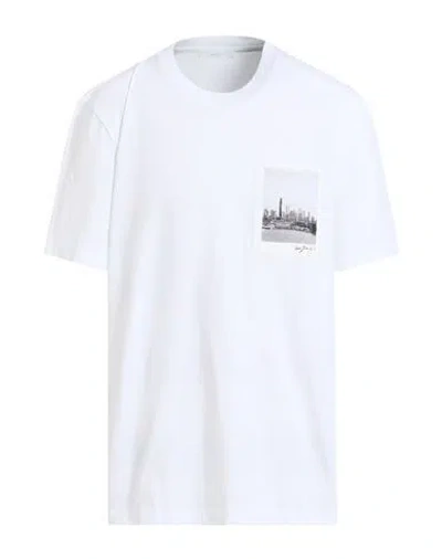 Helmut Lang New York Bridge Postcard T-shirt In White