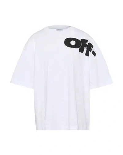 Off-white Crew Neck Shared Logo Cotton T-shirt With Print In White
