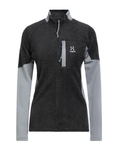 Haglöfs Woman Sweatshirt Charcoal Size Xl Recycled Polyester, Polyester In Gray