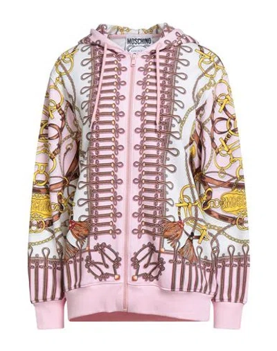 Moschino Couture Woman Sweatshirt Pink Size 4 Cotton In Multi