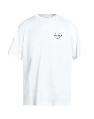 Herschel Supply Co . Man T-shirt White Size Xl Cotton In White