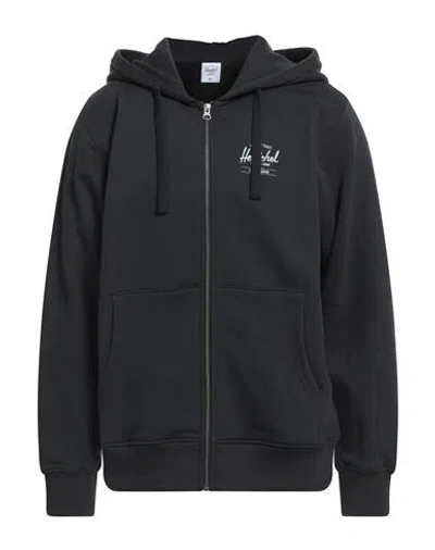 Herschel Supply Co . Man Sweatshirt Black Size Xl Cotton, Elastane In Black
