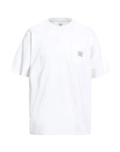 Herschel Supply Co . Man T-shirt White Size Xxl Cotton In White
