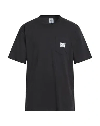 Herschel Supply Co . Man T-shirt Black Size Xxl Cotton In Black