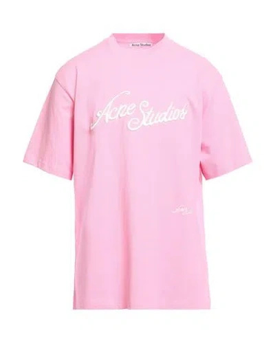 Acne Studios Man T-shirt Pink Size M Cotton