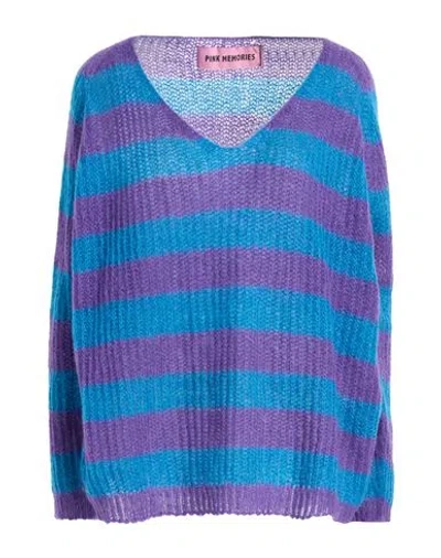 Pink Memories Woman Sweater Purple Size 8 Acrylic, Mohair Wool, Polyamide, Wool In Purple