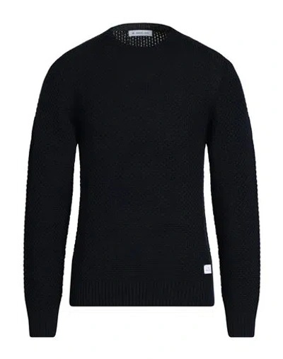 Manuel Ritz Man Sweater Midnight Blue Size Xxl Wool, Acrylic In Blue