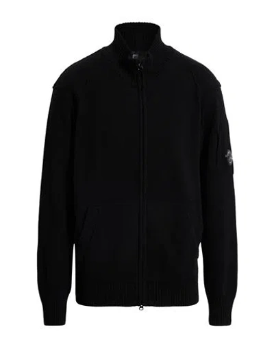 C.p. Company C. P. Company Man Cardigan Black Size Xxl Wool, Polyamide In Black