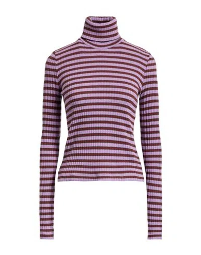 Iblues I Blues Woman Turtleneck Lilac Size M Acrylic, Viscose, Cotton, Wool In Purple