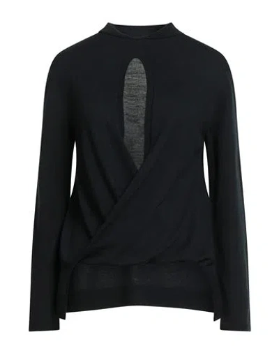 Wolford Woman Turtleneck Black Size L Virgin Wool In Black