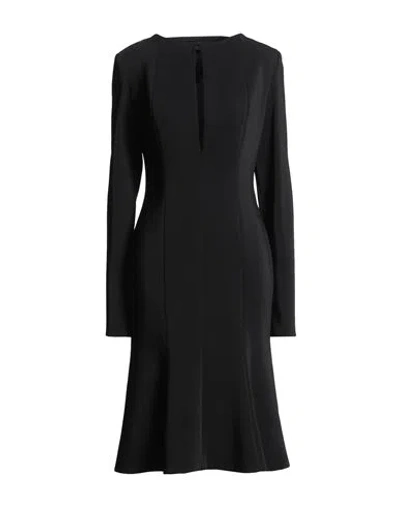 Tom Ford Flared Hemline Midi-length Dress With Keyhole Neckline In Black