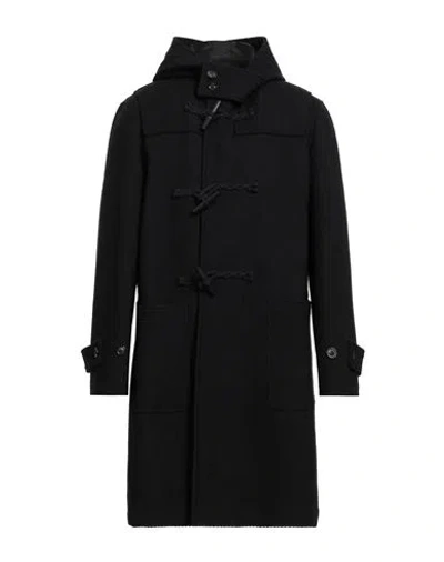 Lardini Man Coat Black Size 42 Wool, Polyamide In Black