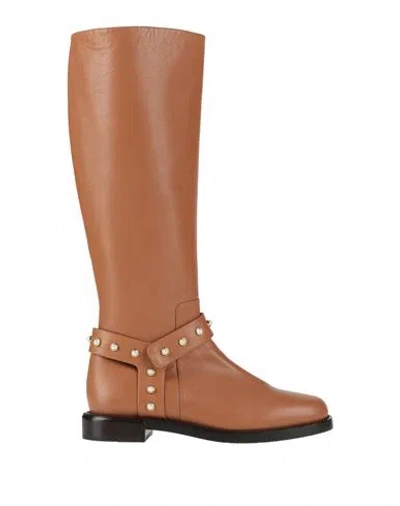 Stuart Weitzman Woman Boot Camel Size 5.5 Soft Leather In Brown