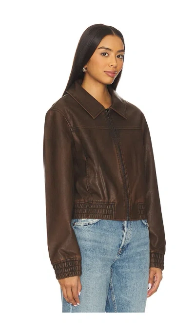 Unreal Fur Game Changer Jacket In Brown