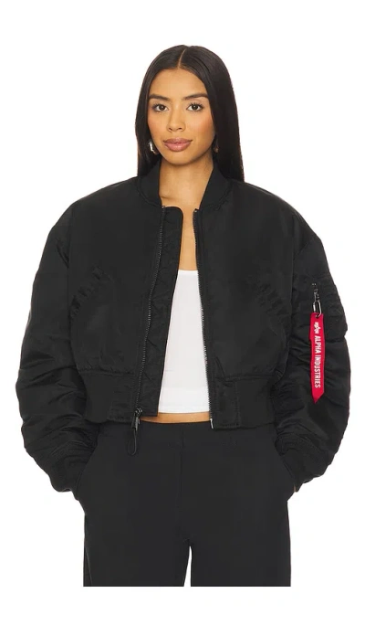 Alpha Industries Ma-1 Flight Bomber Jacket In Black