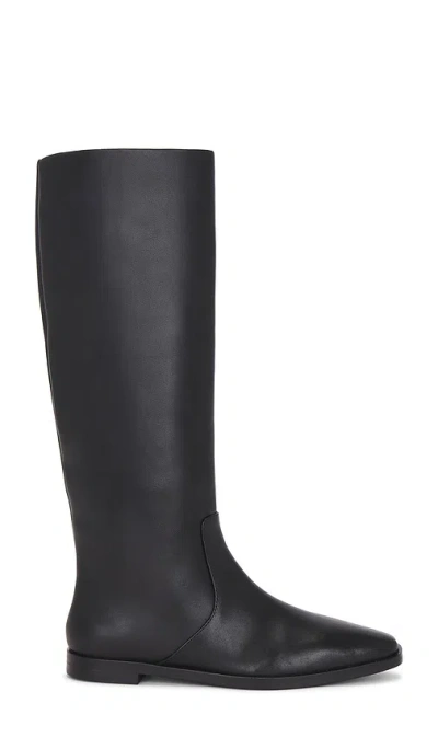 Loeffler Randall Tilly Flat Leather Knee-high Riding Boots In Black
