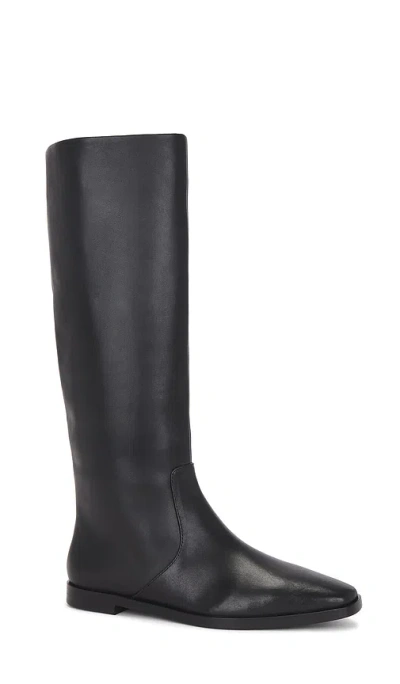 Loeffler Randall Tilly Flat Leather Knee-high Riding Boots In Black