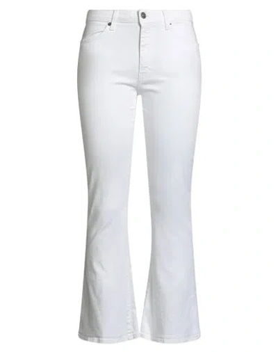 Dondup Woman Pants White Size 29 Cotton, Elastane In White