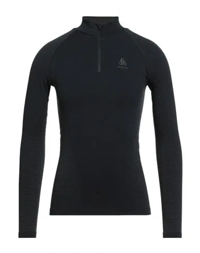 Odlo Man T-shirt Black Size S Recycled Polyester In Black