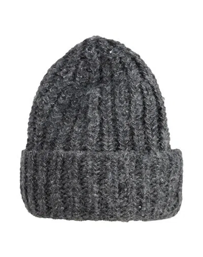 Laneus Hat Grey Size Onesize Polyester, Alpaca Wool, Polyamide, Virgin Wool In Gray