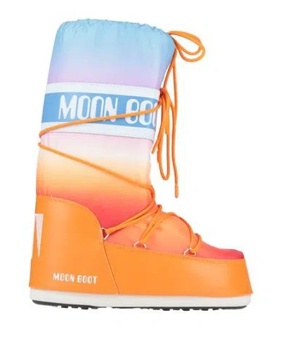 Moon Boot Man Boot Orange Size 11.5-13 Textile Fibers In Orange
