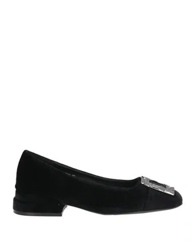 Jeannot Woman Ballet Flats Black Size 7 Textile Fibers In Black