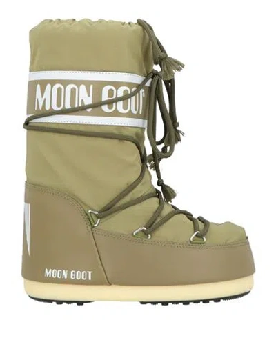 Moon Boot Toddler Ankle Boots Sage Green Size 10c Textile Fibers, Synthetisches Material In Green