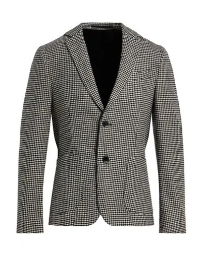 Officine Generale Officine Générale Man Blazer Black Size 46 Merino Wool In Gray