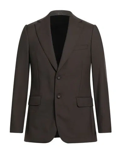 Officine Generale Single-breasted Suit Jacket In Brown