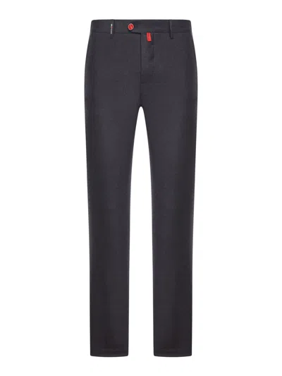 Kiton Tailored Wool Trousers In Gray