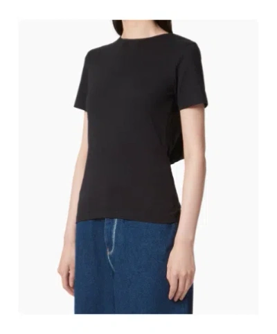 Nina Ricci Slim-fit T-shirt With Draped Open Back In Black