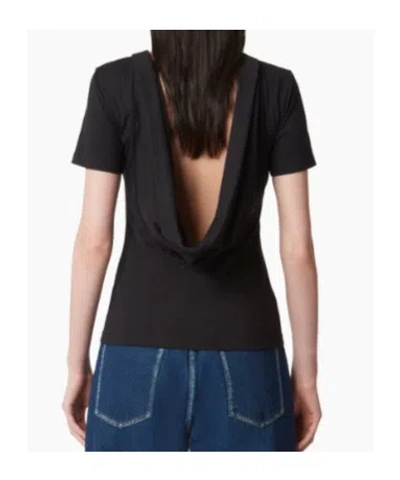 Nina Ricci Slim-fit T-shirt With Draped Open Back In Black