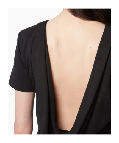 Nina Ricci Slim-fit T-shirt With Draped Open Back In Black