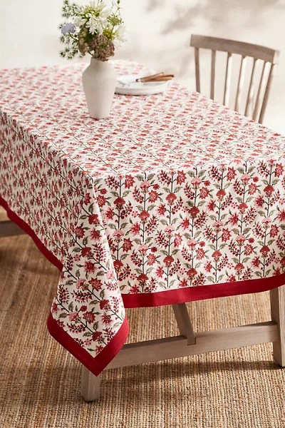 Terrain Gita Cotton Tablecloth, Ruby In Red