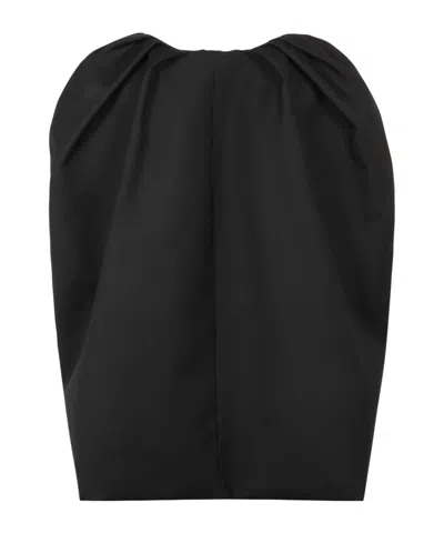 Nina Ricci Gabardine Cape In Black
