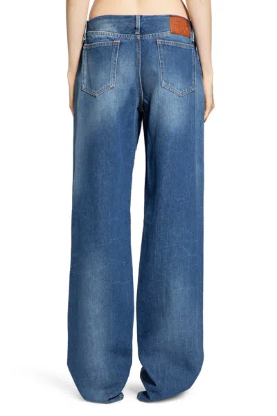 Acne Studios Woman Blue Jeans In Blue