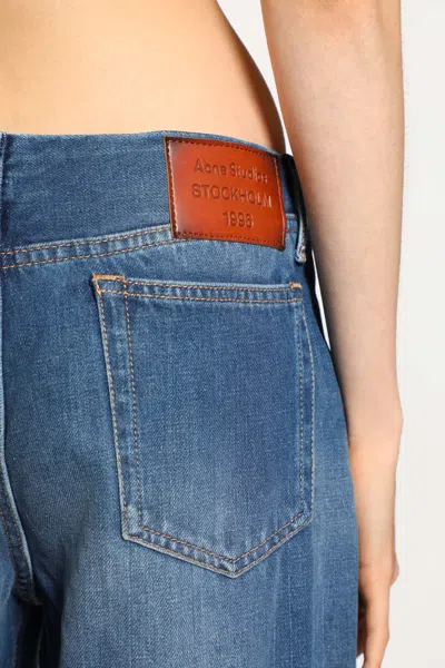 Acne Studios Woman Blue Jeans In Blue