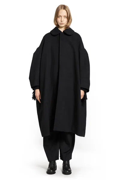Cdgcdg Woman Black Coats In Black