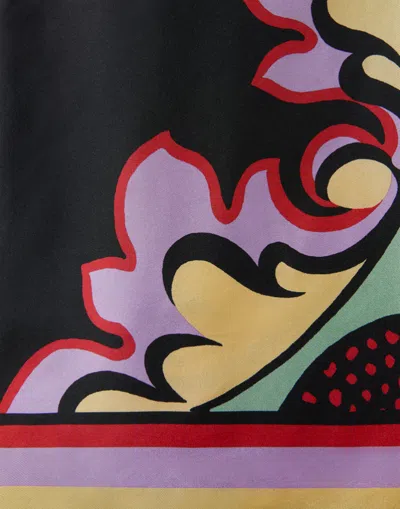 La Doublej La Double J Silk Twill Palazzo Pants With Relaxed Leg Design In Multi