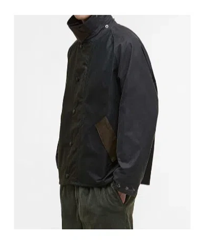 Barbour Patchwork Transport Waxed Jacket In Green