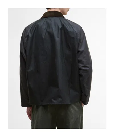 Barbour Patchwork Transport Waxed Jacket In Green