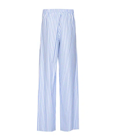 Elisabetta Franchi Striped Casual Pants In Blue