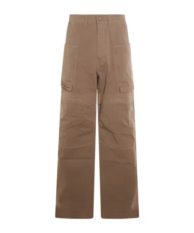 Rick Owens Drkshdw Stefan Wide Leg Cargo Pants In Neutral