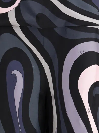 Pucci Silk Twill Halter Suit Wide Leg In Black