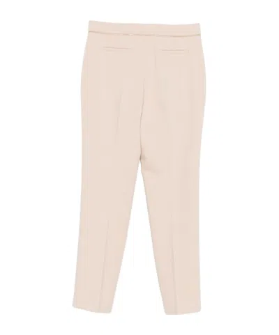 Blugirl Tailored Beige Pants With Decorative Button In Neutral