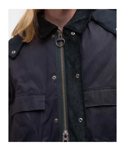 Barbour X Kaptain Sunshine Oversized Bedale Casual Field Coat In Black