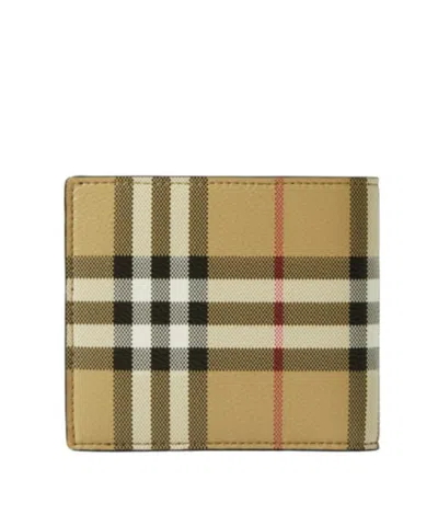 Burberry Check Printed Bi-fold Wallet In Multi