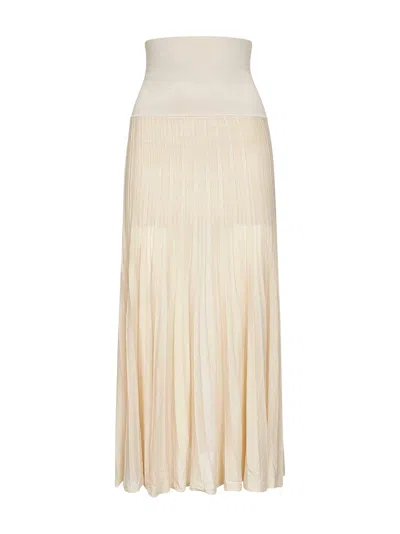 Isabel Marant Ezra Long Skirt In Neutral