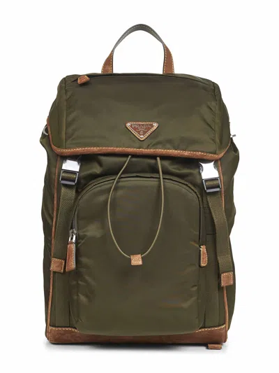 Prada Viaggio Green Re-nylon Backpack
