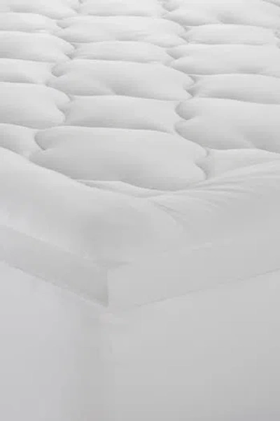 Ella Jayne Home 2" Loft 100% Cotton Plush Gel Fiber Filled Queen Mattress Topper In White
